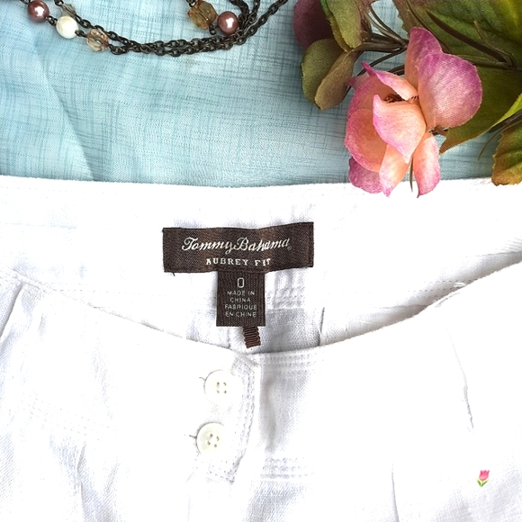 TOMMY BAHAMA Linen Aubrey Fit Crop Pants - Picture 4 of 12